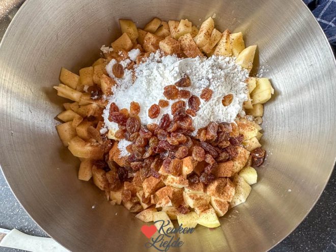 Maak de appelvulling