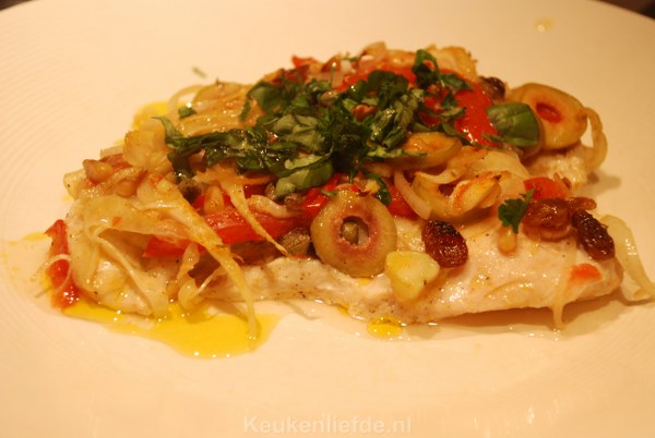Kipfilet met venkel-topping uit de oven
