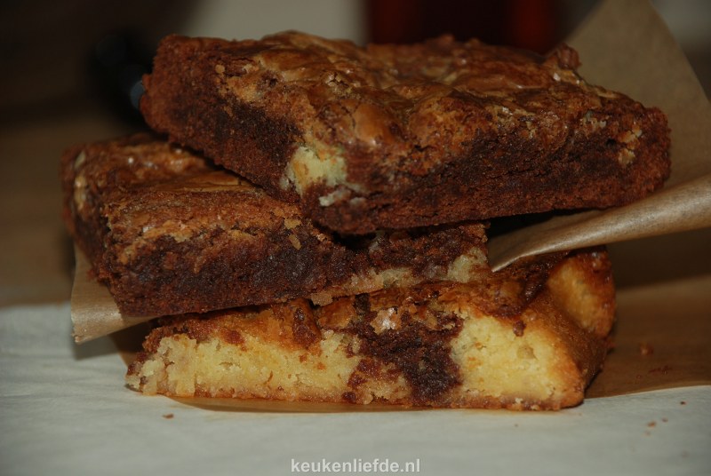 Twee kleuren brownies