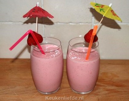 Aarbeien milkshake