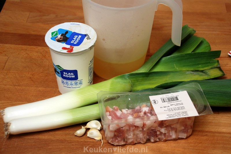 Prei in spek-roomsaus Prei in spek-roomsaus