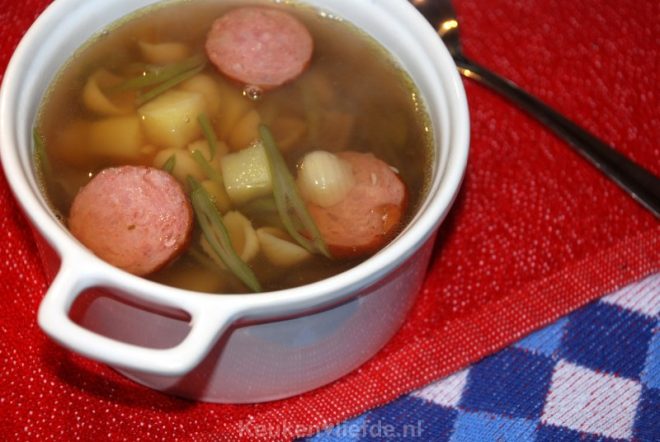 Duitse snijbonensoep – Schnippelbohnensuppe