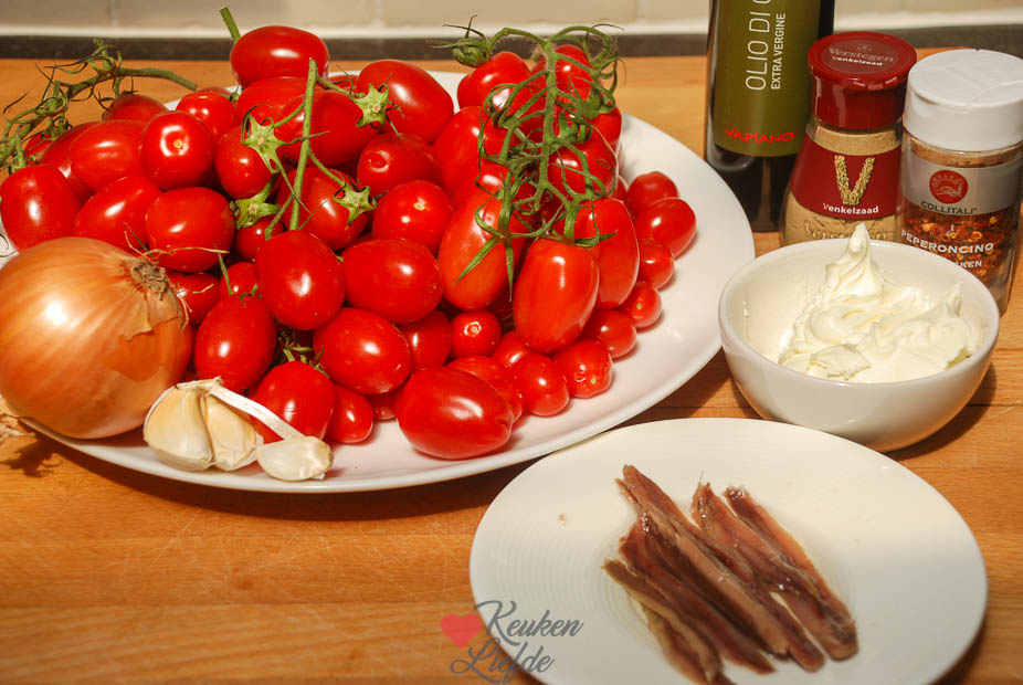 Geroosterde tomatensoep met mascarpone
