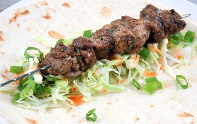Sweet chili-chickenwraps