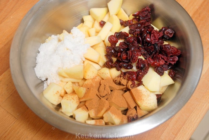 Maak de appelvulling