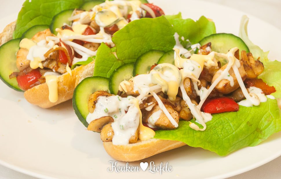 Stokbroodje hete kip