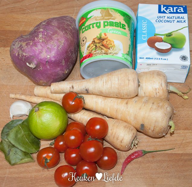 Ingrediënten voor de curry