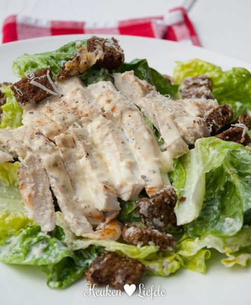 Mieks special: caesarsalade met kip
