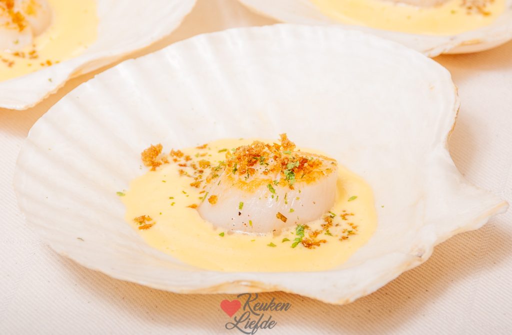 Coquilles met citroensaus