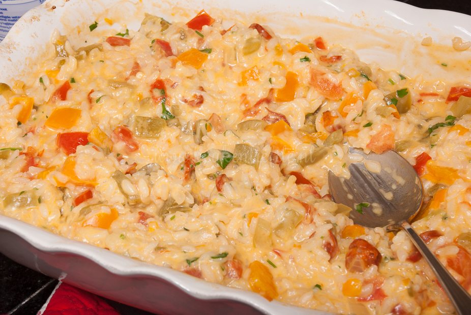 Paprikarisotto met chorizo (uit de oven)