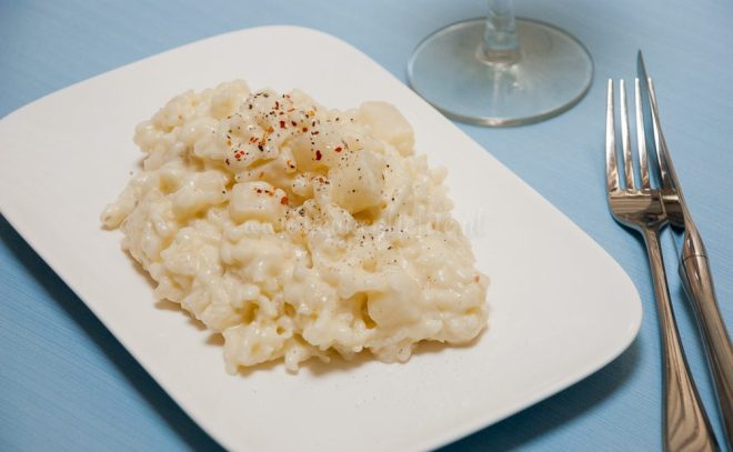 Asperge-risotto met mascarpone en chili