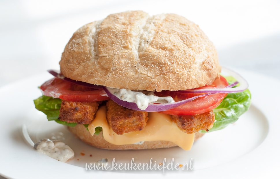 Broodje visstick met remouladesaus