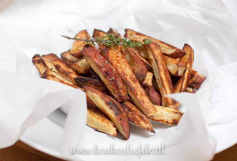zoete aardappelfriet uit de oven