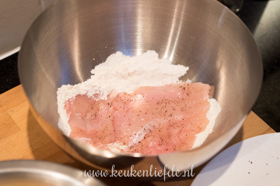 Zelfgemaakte kipschnitzel