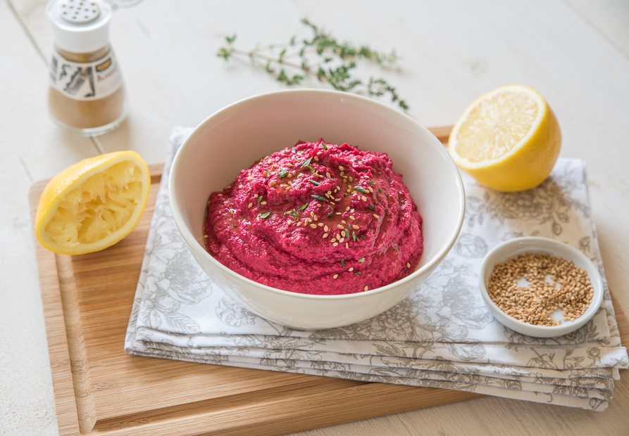 Rode bietenhummus + kookfilmpje!