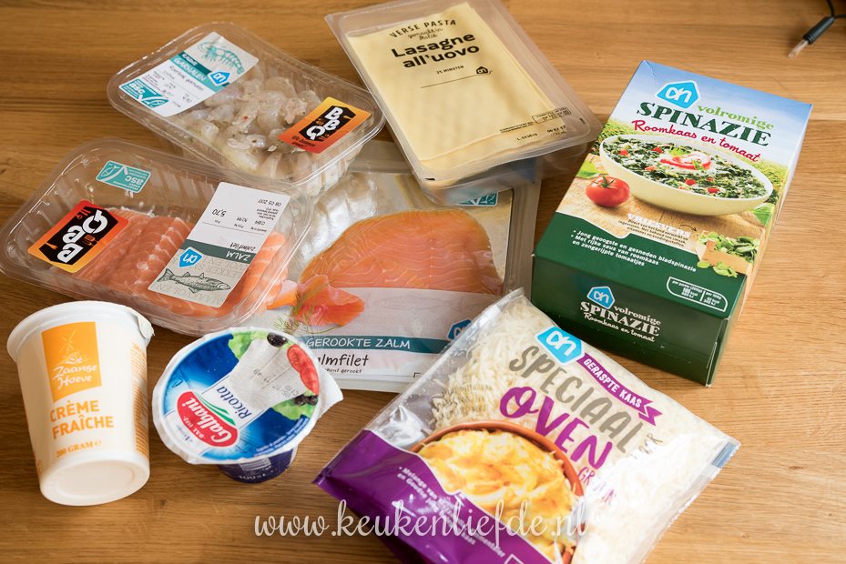 Snelle lasagne met zalm en spinazie Snelle lasagne met zalm en spinazie