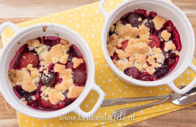 Rood fruit crumble (kookfilmpje!)