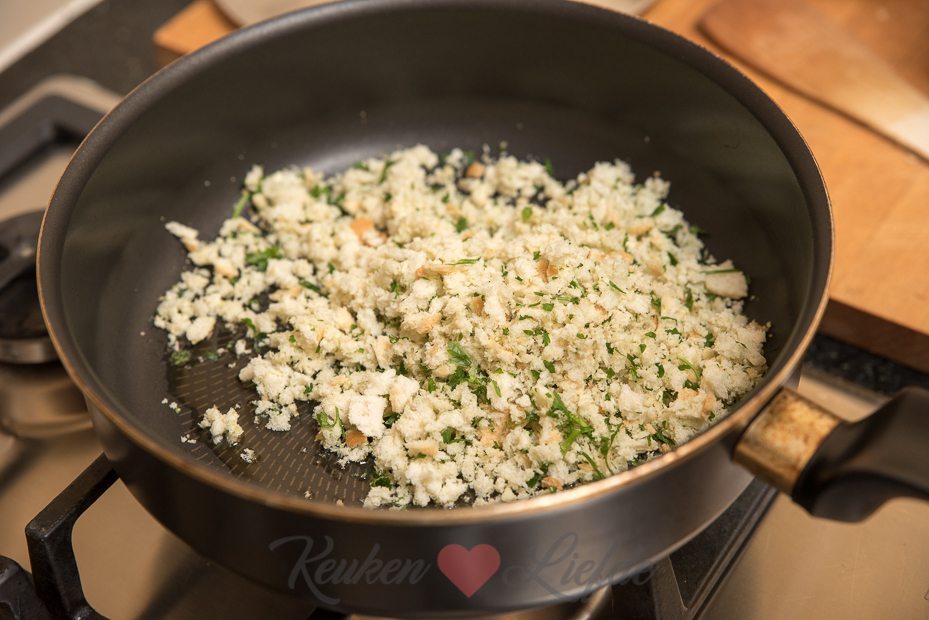 Pasta pesto met sperziebonen