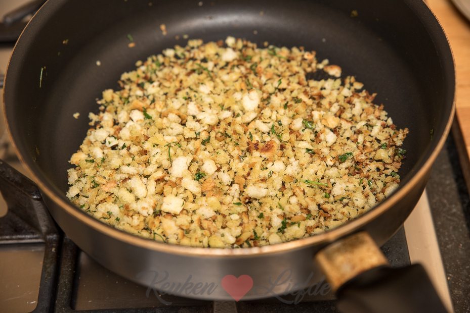 Pasta pesto met sperziebonen