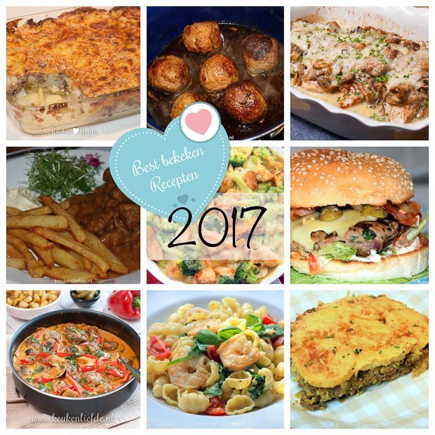 Top 15 best bekeken recepten 2017 Top 15 best bekeken recepten 2017