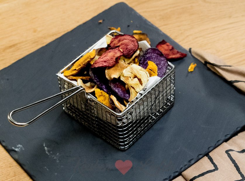 Krokante groentechips (bereiding voor oven en magnetron)