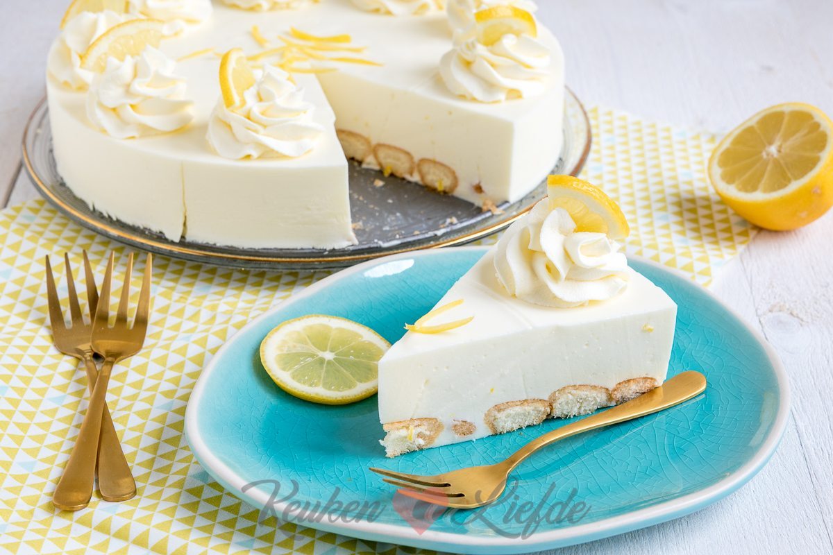 Limoncello kwarktaart met lange vingers