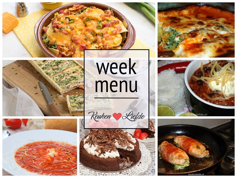 Weekmenu #13 - Alles is liefde Weekmenu #13 - Alles is liefde