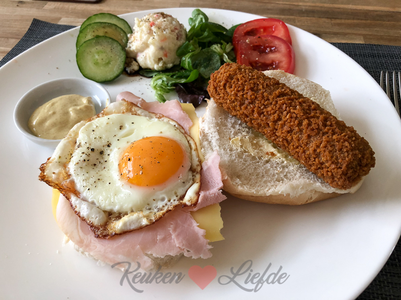 Uitsmijter met kroket