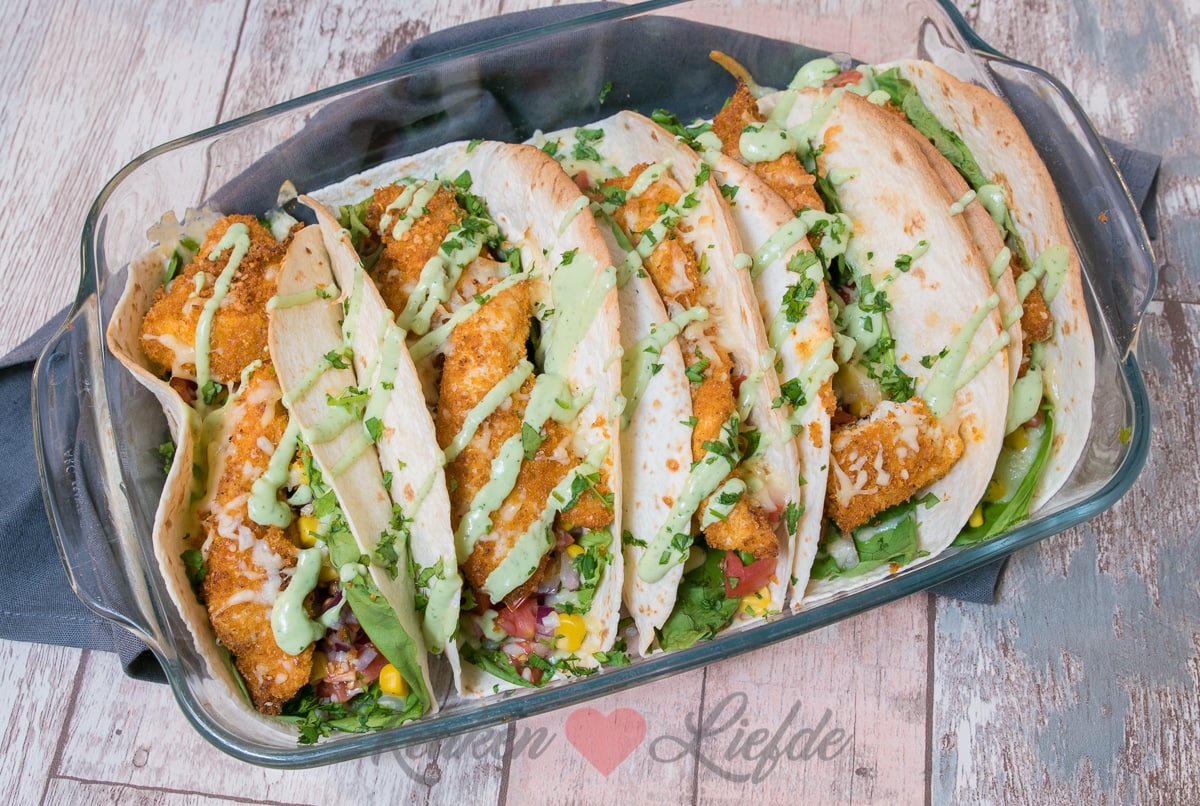 Wraps uit de oven met krokante kip