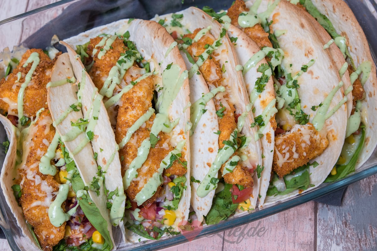 Wraps uit de oven met krokante kip