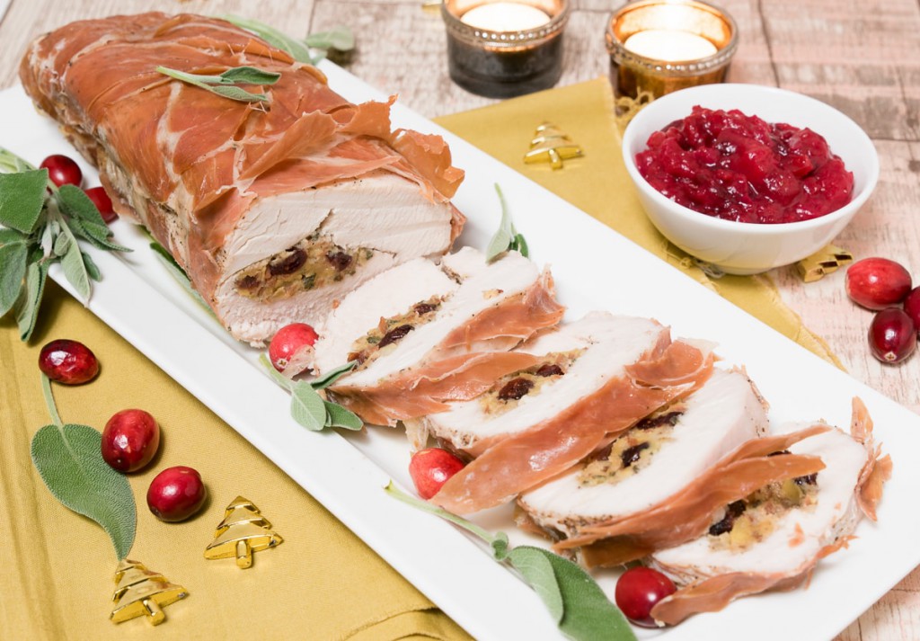 Gevulde kalkoenrollade