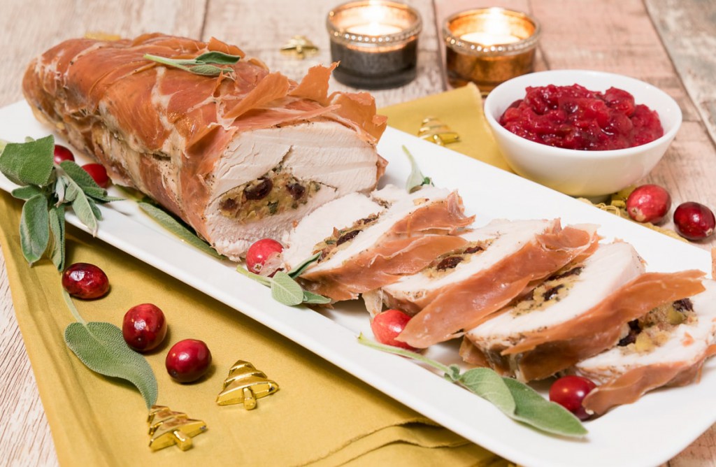 Gevulde kalkoenrollade