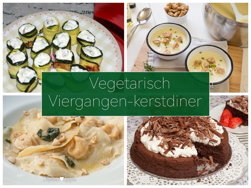 Vegetarisch viergangen-kerstmenu