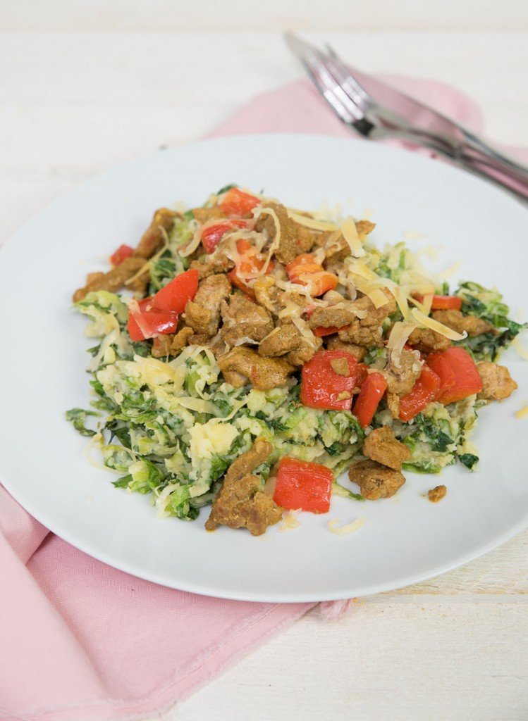 Andijviestamppot met shoarma