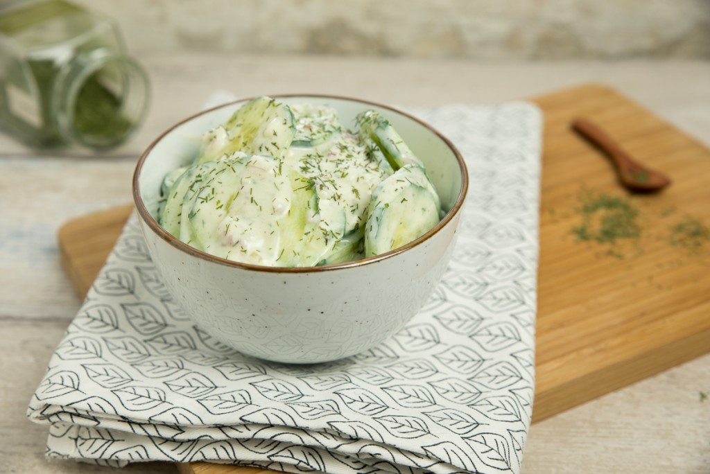 Romige komkommersalade met dille