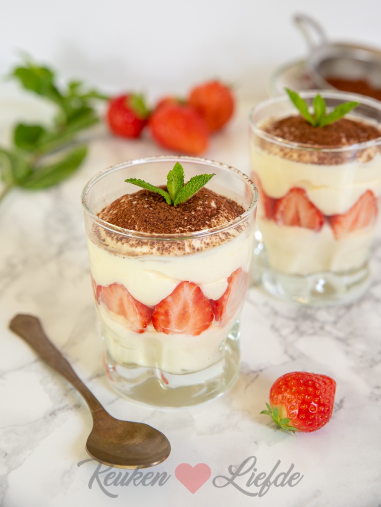 Mascarponecrème met aardbeien