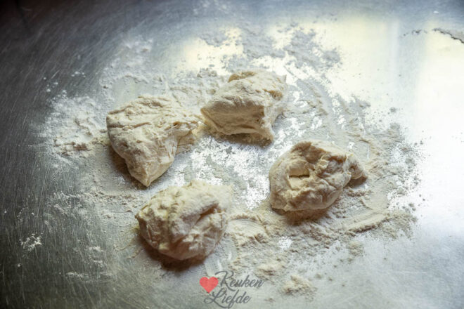 Snij het in 4 stukken 