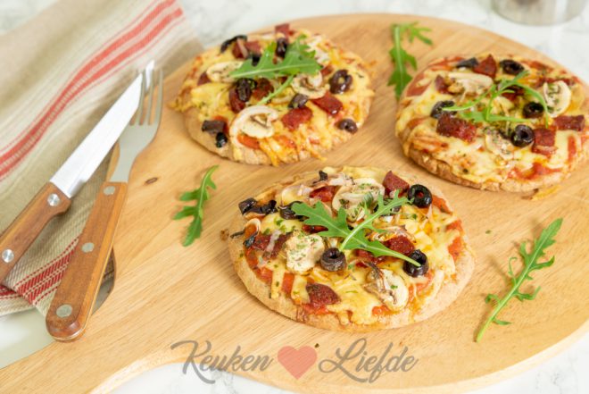 Pitabrood pizza