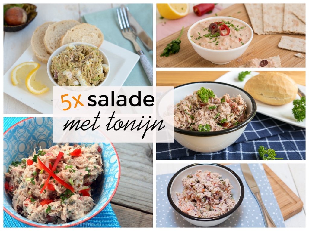 5x salade met tonijn 5x salade met tonijn