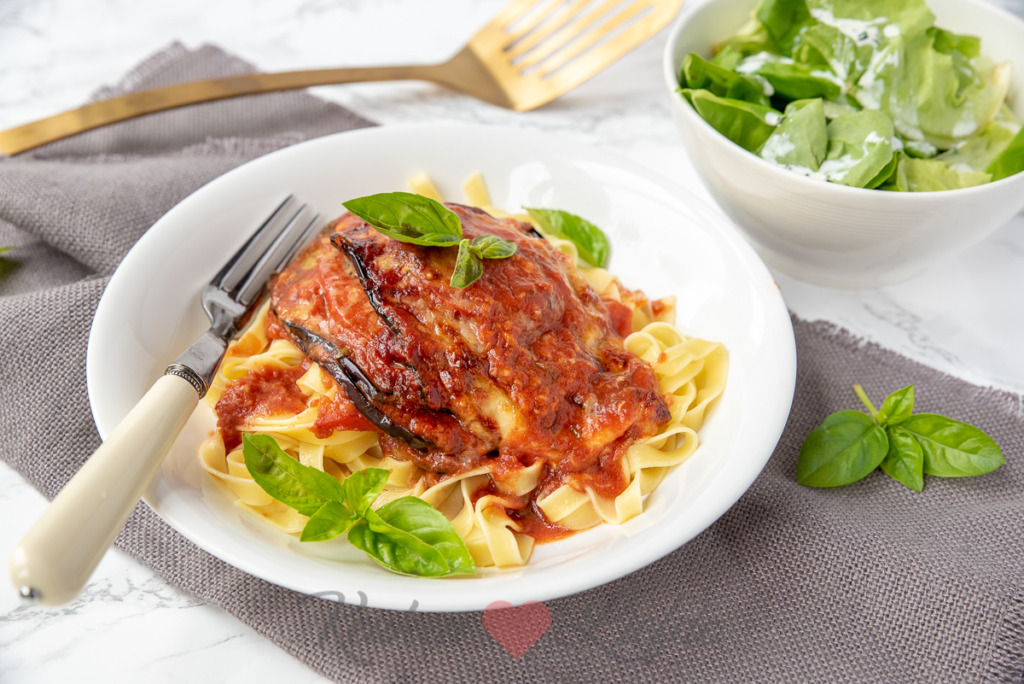 Aubergine ovenschotel met mozzarella