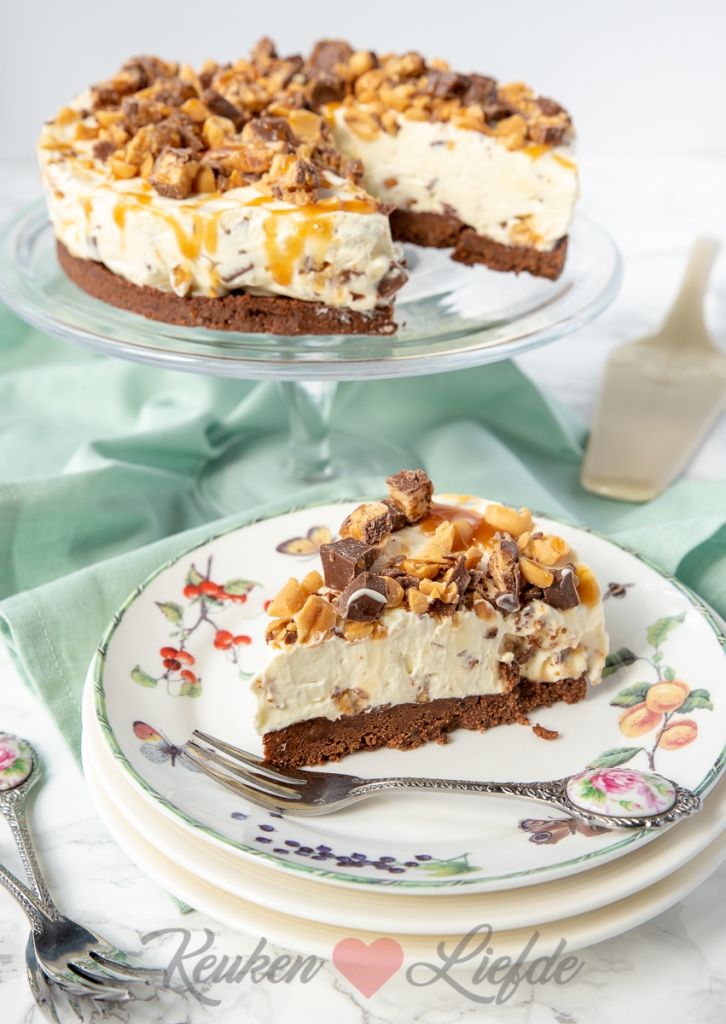 Snickers Monchou taart Snickers Monchou taart