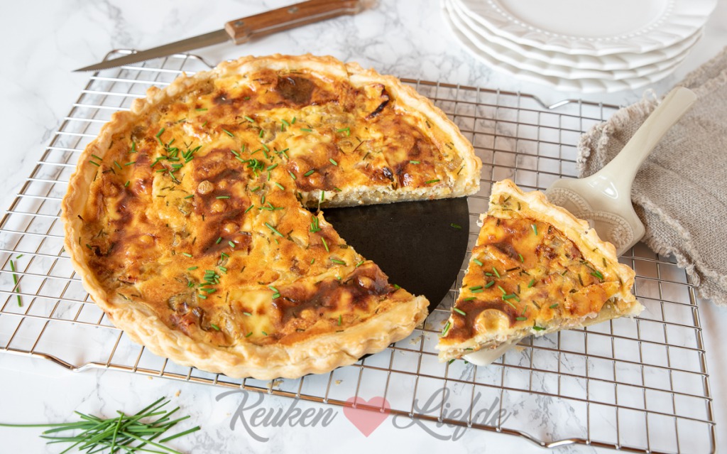 Witlofquiche met ham en kaas uit Koken met KeukenLiefde