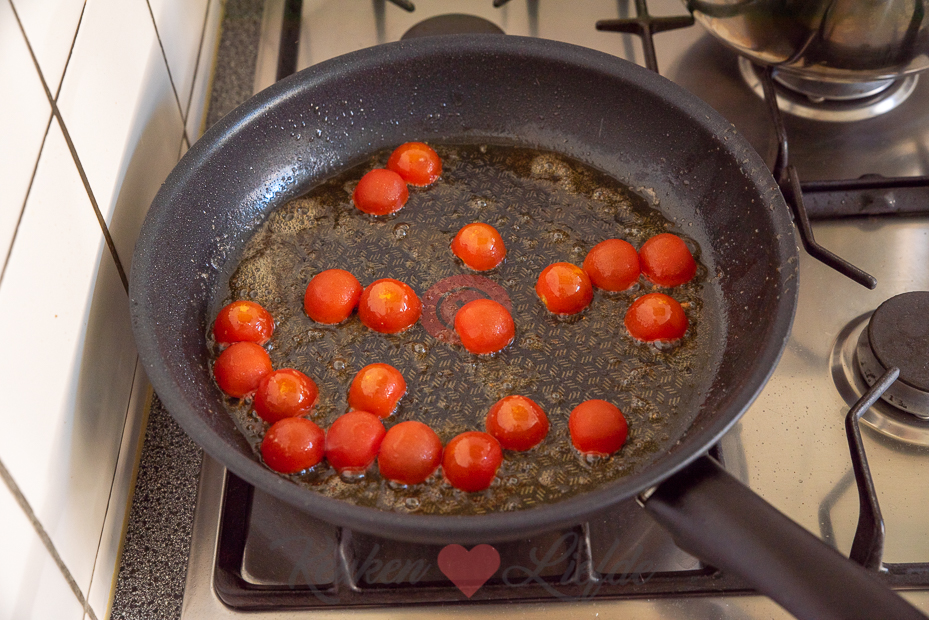 Pasta pesto met kip en sperziebonen
