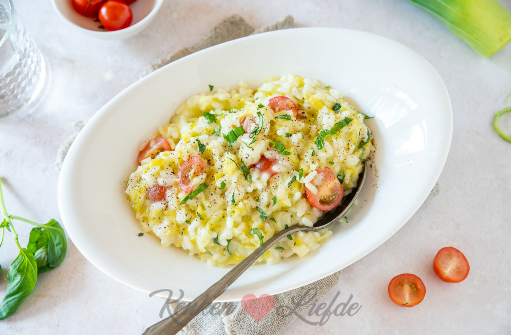 Prei risotto met Parmezaan