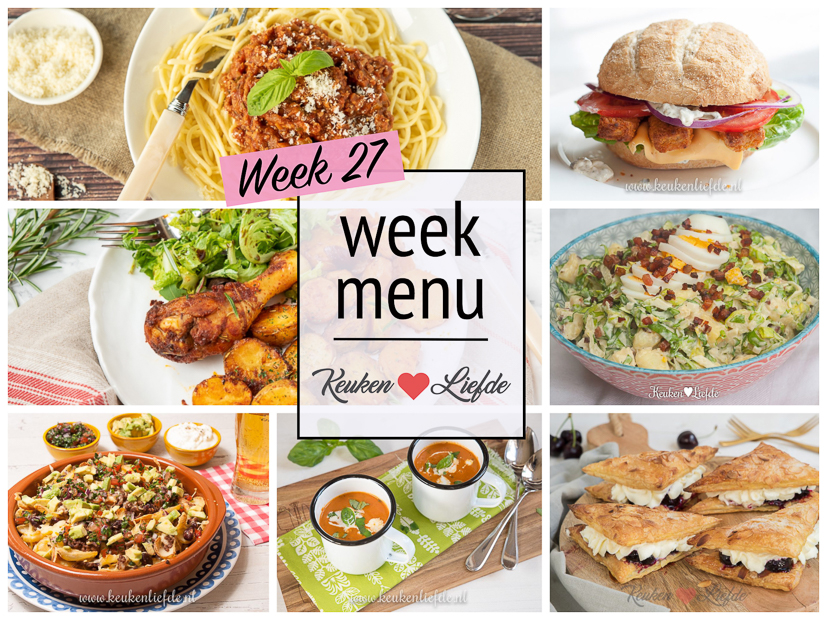 Weekmenu 27-2020 Weekmenu 27-2020
