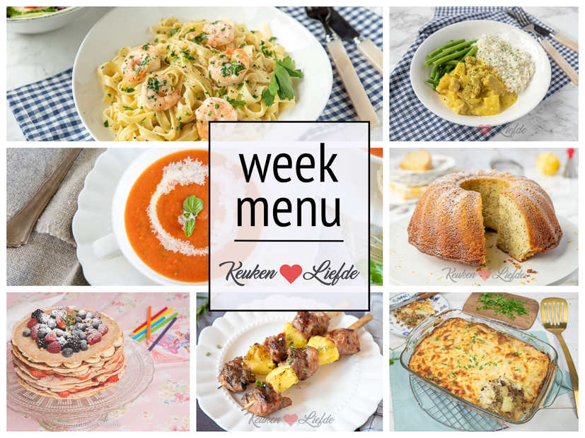 Weekmenu 29-2020 Weekmenu 29-2020