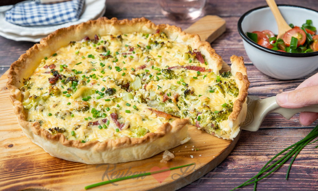 Quiche met broccoli en spekjes