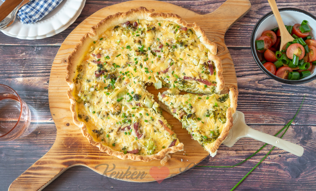 Quiche met broccoli en spekjes