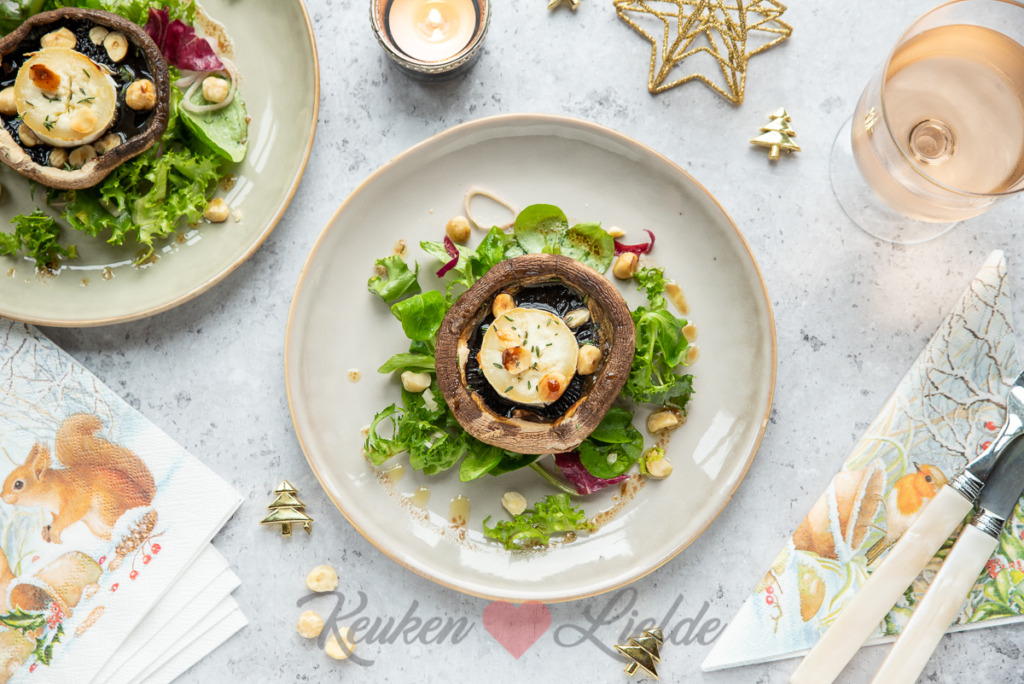 Portobello met geitenkaas Portobello met geitenkaas