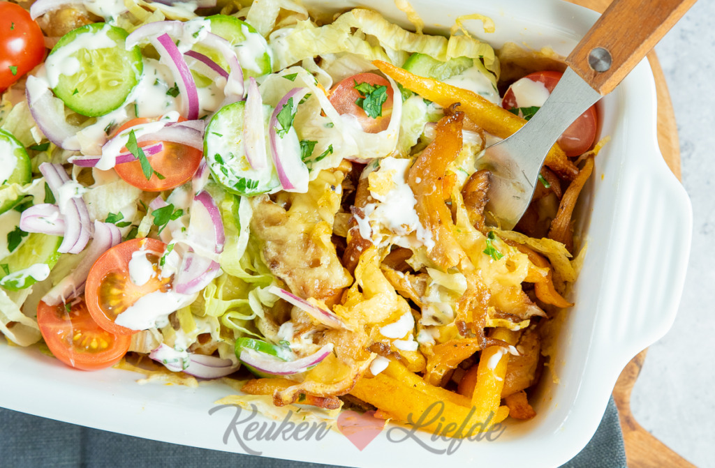 Kapsalon met paddenstoelenshoarma